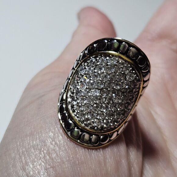 *Sale* Hampton Gems Crystal Oval Ring Size 6 - Picture 1 of 11